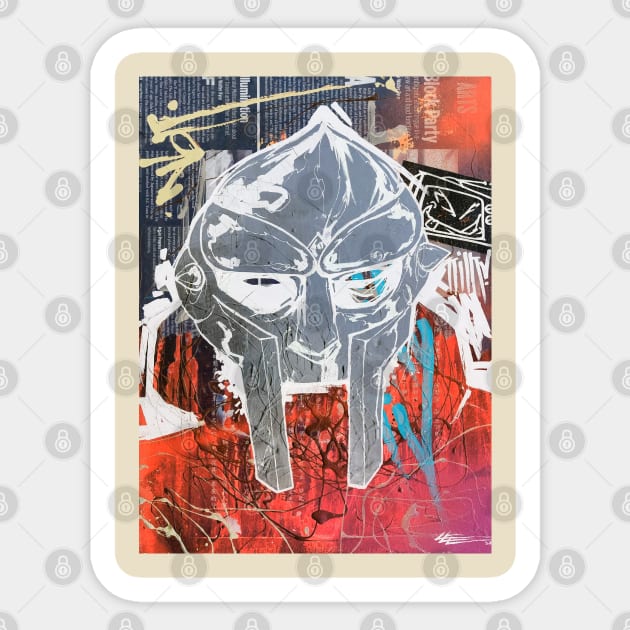MF DOOM INVERSE Sticker by Basic Lee